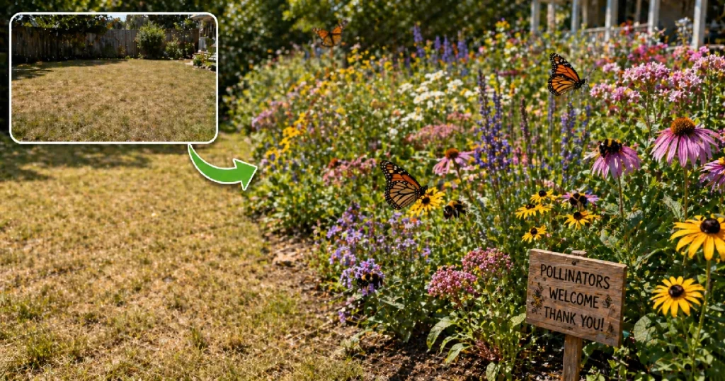 How to Turn a Lifeless Lawn Into a Buzzing Pollinator Habitat in One Season