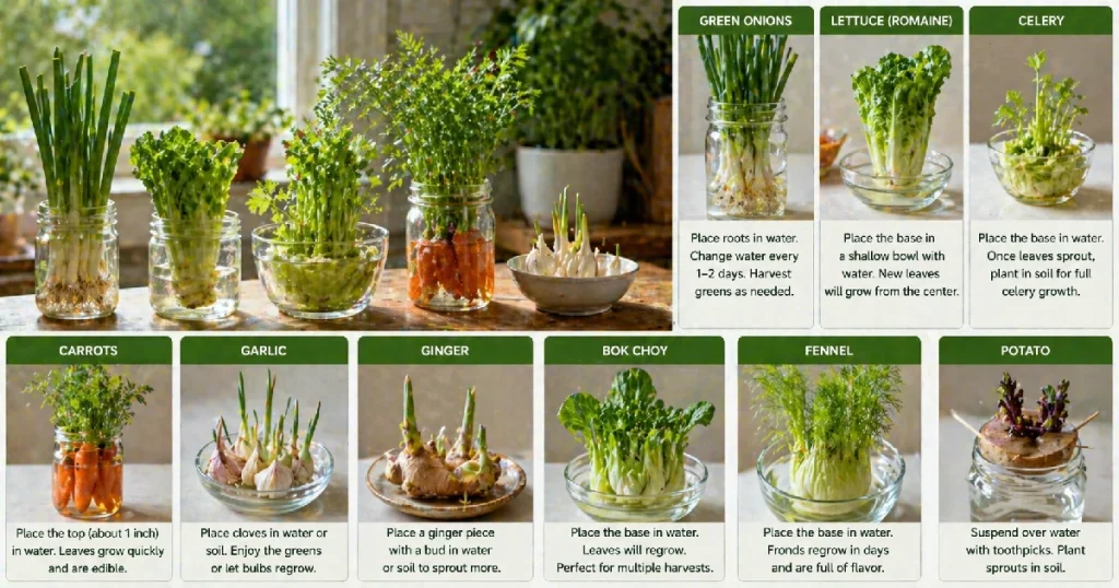 Vegetables You Can Regrow from Kitchen Scraps (And Actually Eat)