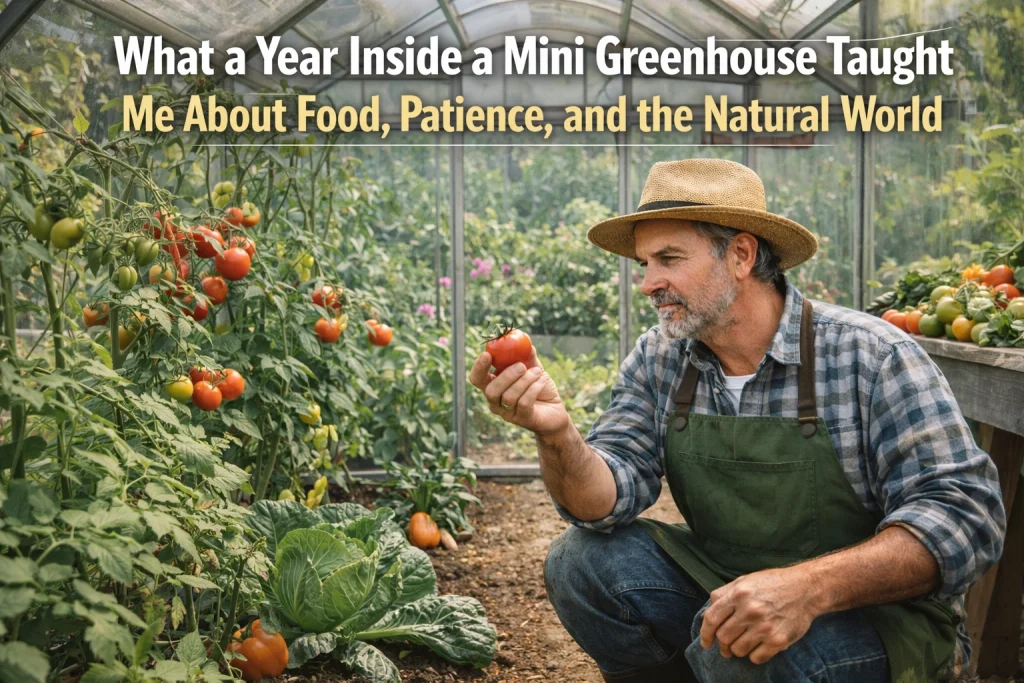 What a Year Inside a Mini Greenhouse Taught Me About Food, Patience, and the Natural World